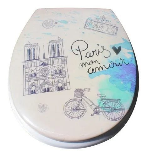 Assento Para Vaso Sanitário Em Uf Bathlux Torre Eiffel - 1
