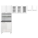 Ver imagem 1 de Armário de Cozinha Modulada Compacta de Aço 245cm 3 Peças Multimóveis Cr20527 Branco