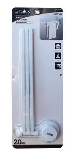 Porta Toalha Tripla Com Ventosa Bathlux - 2