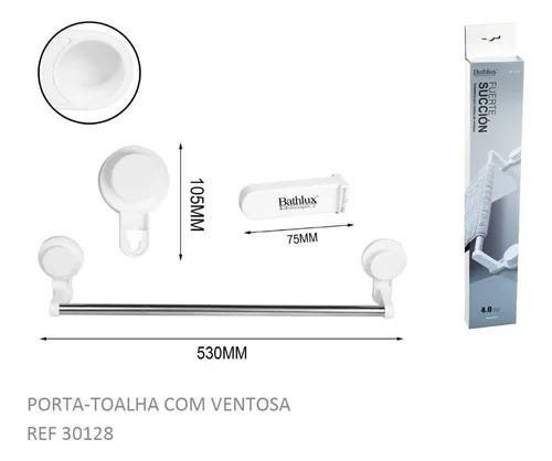 Porta Toalha Com Ventosa Bathlux Brasil - 3