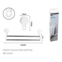 Ver imagem 3 de Porta Toalha Duple Com Ventosa Bathlux