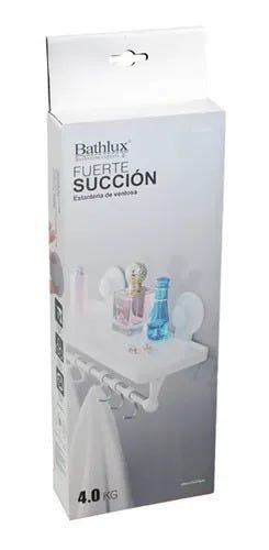 Prateleira Com Porta Toalha Com Ventosa Bathlux - 2