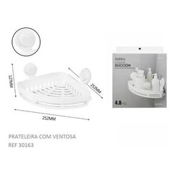 Prateleira Triangular Com Ventosa Bathlux - 3