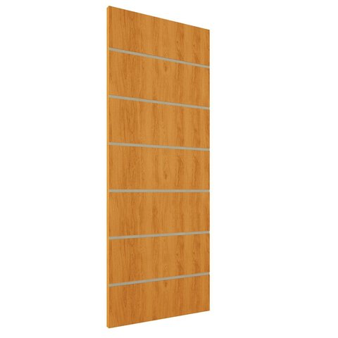 Kit 2 Portas de Madeira Frisada U.v 210cm X 90cm - R70ss:cerejeira