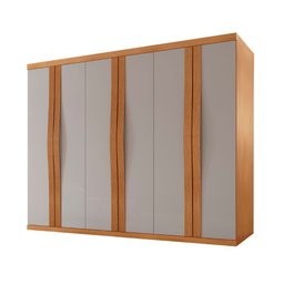 Guarda Roupa Casal Rommeo 100 Mdf 6 Portas e 6 Gavetas Moderna Mobília - 2