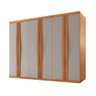 Guarda Roupa Casal Rommeo 100 Mdf 6 Portas e 6 Gavetas Moderna Mobília - 2