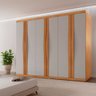 Guarda Roupa Casal Rommeo 100 Mdf 6 Portas e 6 Gavetas Moderna Mobília - 1