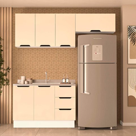 Armário de Cozinha Modulada Completa 3 Peças 200cm sem Tampo 250057 Meena Politorno Móveis