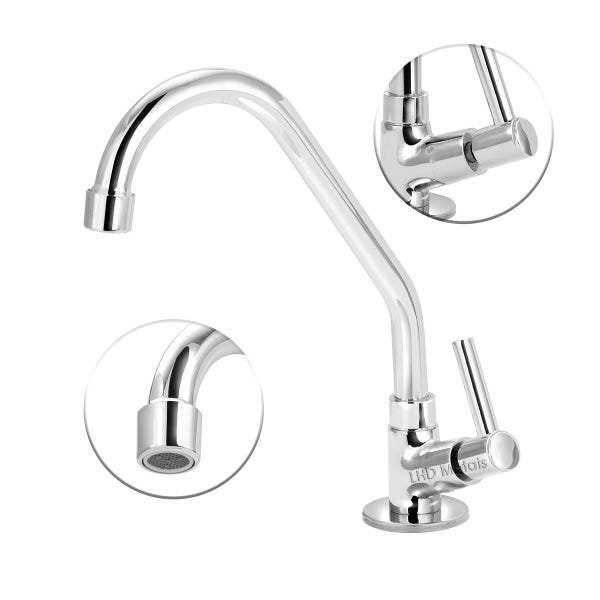 Torneira de Cozinha Mesa Metal Bica Movel Luxo 1/4v - 2