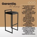 Ver imagem 6 de Kit 3 Banquetas Corino Ferro Cozinha Balcão Alta Bistro:azul Marinho
