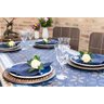 Toalha de Mesa Anti Manchas Aleat Retangular 3,50x1,48 - 12/14 Lugares Modelo Alameda Azul e Cinza - 4