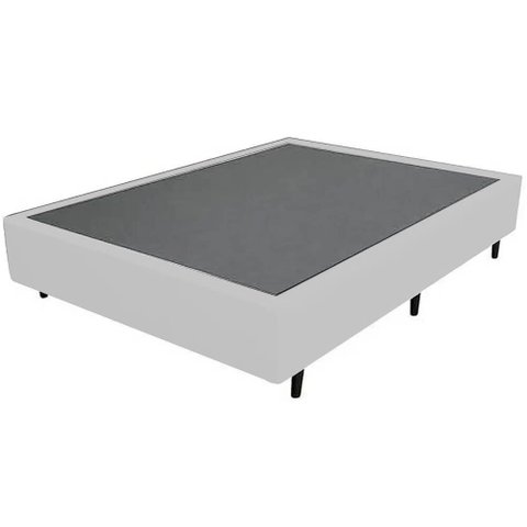 Cama Base Box Casal Sintético Branco 27x138x188 Rosana Colchões