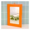 Espelho Retangular Moldura Plástica Laranja Tamanho N°12 - 2