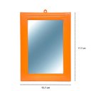 Ver imagem 3 de Espelho Retangular Moldura Plástica Laranja Tamanho N°12