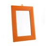 Espelho Retangular Moldura Plástica Laranja Tamanho N°12 - 1