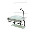 Ver imagem 2 de GABINETE DE VIDRO PARA BANHEIRO APX 60CM COM CUBA CHAPEU - MÁRMORE BRANCO