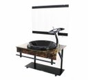 Ver imagem 3 de GABINETE DE VIDRO PARA BANHEIRO APX 60CM COM CUBA CHAPEU - MÁRMORE IMPERADOR