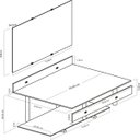 Ver imagem 4 de GABINETE COM CUBA PARA BANHEIRO DE VIDRO ITXX 70CM INOX - MÁRMORE BRANCO