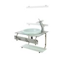 Ver imagem 1 de GABINETE DE VIDRO PARA BANHEIRO 70CM IT INOX COM CUBA CHAPEU - MÁRMORE BRANCO