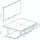 Ver imagem 5 de GABINETE DE VIDRO PARA BANHEIRO 70CM IT INOX COM CUBA CHAPEU - MÁRMORE BRANCO