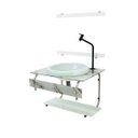 Ver imagem 2 de GABINETE DE VIDRO PARA BANHEIRO 70CM IT INOX COM CUBA CHAPEU - MÁRMORE BRANCO