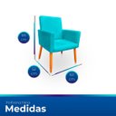 Ver imagem 6 de Poltrona Cadeira para Sala Confortável e Minimalista Nina Suede