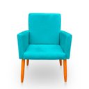 Ver imagem 1 de Poltrona Cadeira para Sala Confortável e Minimalista Nina Suede