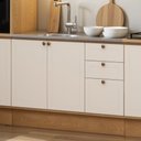 Ver imagem 1 de Balcão 120cm 3PTS 2 Gav c/Rod s/Tpo Provence Cinamomo/Off White