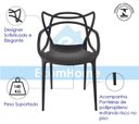 Ver imagem 7 de Kit 4 Cadeira Allegra Preta Polipropileno Sala de Jantar Cozinha