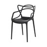 Kit 4 Cadeira Allegra Preta Polipropileno Sala de Jantar Cozinha - 3