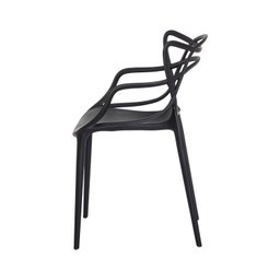 Kit 4 Cadeira Allegra Preta Polipropileno Sala de Jantar Cozinha - 5