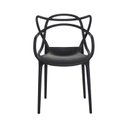 Ver imagem 4 de Kit 4 Cadeira Allegra Preta Polipropileno Sala de Jantar Cozinha