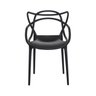 Kit 4 Cadeira Allegra Preta Polipropileno Sala de Jantar Cozinha - 4