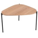 Ver imagem 2 de Mesa de Centro Orgânica Artesano 59 Cm (largura) em Mdp Hanover (mel) e Pés em Aço Preto
