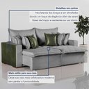 Ver mais imagens de Sofá Cama Verona 4 Lugares Retrátil e Reclinável 240cm Cinza Linho