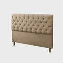 Ver imagem 3 de Kit Cabeceira com Baú Mirage Capitonê 195 cm Suede Bege - Biselo's Decor