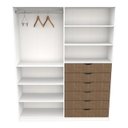 Ver imagem 2 de Armário Arara Gaveta Verônica M2 Esquerdo 100% Mdf Closet Vetorial Móveis Veronica M2 Esquerdo Branc