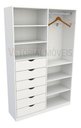 Ver imagem 1 de Armário Arara Gaveta Verônica M2 Esquerdo 100% Mdf Closet Vetorial Móveis Veronica M2 Esquerdo Branc