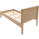 Ver imagem 4 de Cama de Solteiro Rafaela com Cabeceira MDP Amêndoa e Branco Tecnomobili 98.6cm