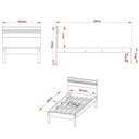 Ver imagem 6 de Cama de Solteiro Rafaela com Cabeceira MDP Amêndoa e Branco Tecnomobili 98.6cm