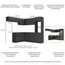 Ver imagem 5 de Armário De Cozinha Completa De Canto Mp2105.895 Preto