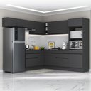 Ver imagem 1 de Armário De Cozinha Completa De Canto Mp2105.895 Preto