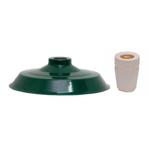 Pendente Bedd Prato E27 Verde/branco 25,5cm X 8,5cm
