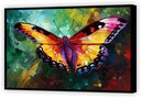 Ver imagem 4 de Quadro Decorativo Canvas com Moldura Filete Abstrato Borboleta Quarto Salas Gg