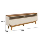 Ver imagem 2 de Rack Bancada 3 Gavetas Tvs até 75 Polegadas Selene - Cinamomo/off White