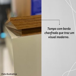 Rack Bancada 3 Gavetas Tvs até 75 Polegadas Selene - Cinamomo/off White - 5