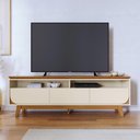Ver imagem 1 de Rack Bancada 3 Gavetas Tvs até 75 Polegadas Selene - Cinamomo/off White