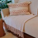 Ver imagem 1 de Manta de Sofá Algodão Grande Tressé Terracota 1,20x1,80