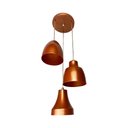 Ver imagem 2 de Pendente Triplo em Alumínio Bell Trio Utron Cobre