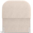 Ver imagem 3 de Cabeceira Cama Box 100cm Lanna com Puff Recamier Doha W01 Suede Bege - Lyam Decor